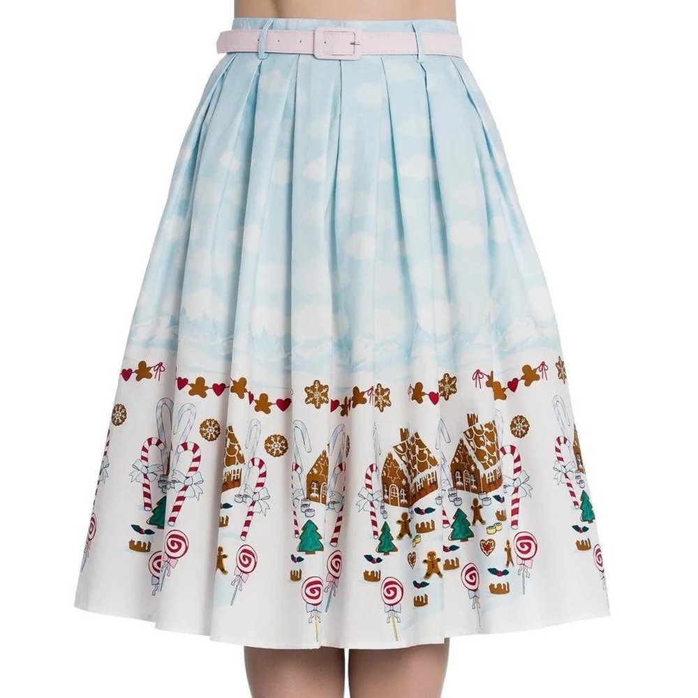 Hell Bunny Gigi Gingerbread Christmas Skirt
